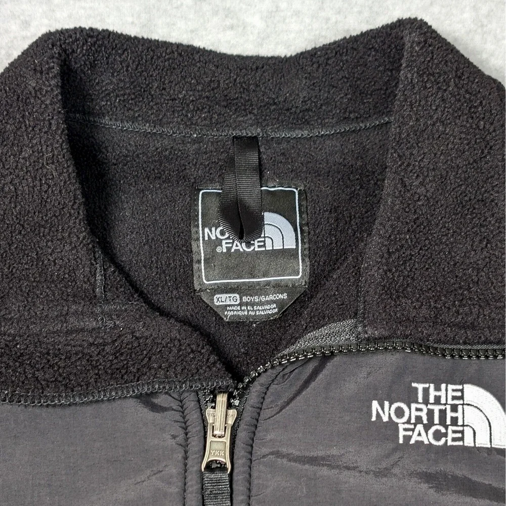 The North Face Fleece Jacket Boys XL Full Zip Black Polartec